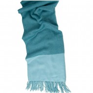 Manta mixta lana bicolor azul,tamaño 120